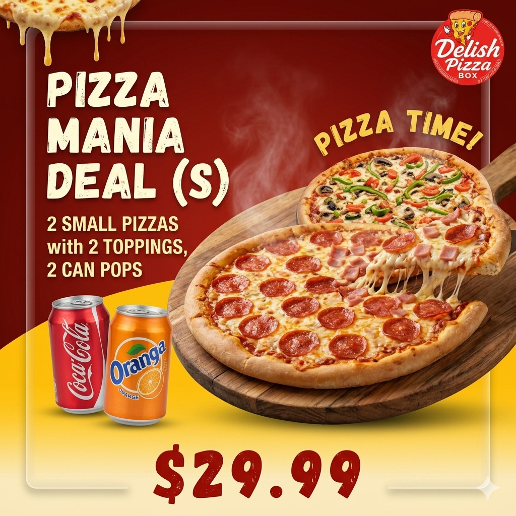 Pizza Mania Deal S – $29.99