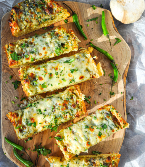 Spicy Garlic Cheesy Bread